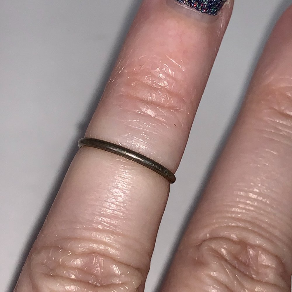 Sterling Silver Thin Plain Band Ring, Size 3